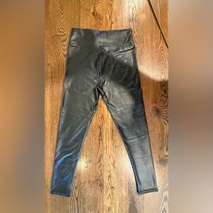NWT - Black Faux Leather High Waisted Leggings - L
